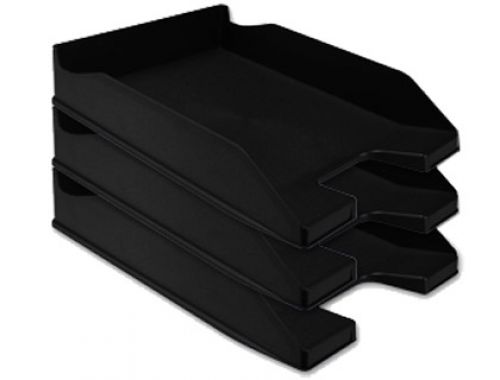 Tabuleiro de secretaria q-connect plastico preto opaco , Q-connect , 36177 , 5705831041899